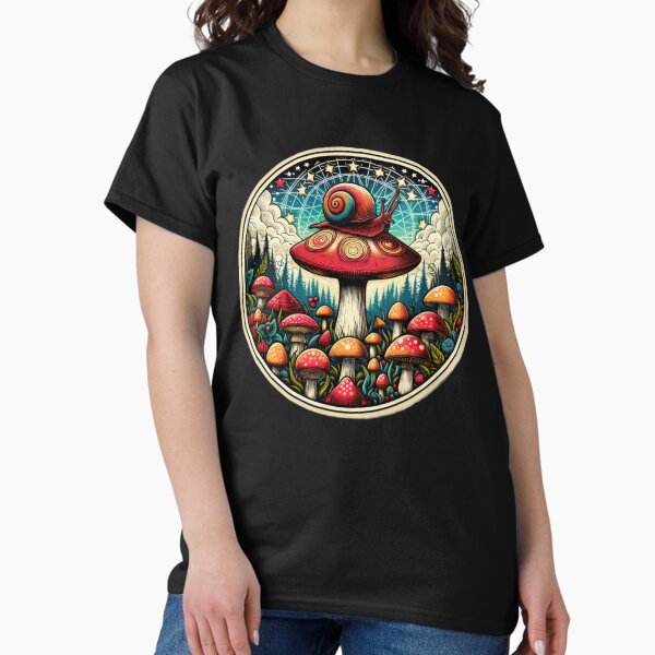 Item preview, Vintage Flowers colorful mushroom with snail,Vintage mushrooms,Vintage snail,snail,mushroom designed and sold by Expressions-Sel.