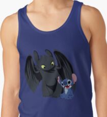 Stitch and Toothless Tanktop für Männer