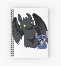 Stitch and Toothless Spiral Notebook