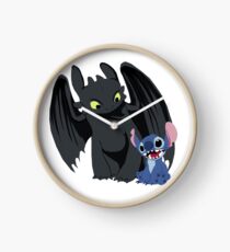 Stitch and Toothless Uhr