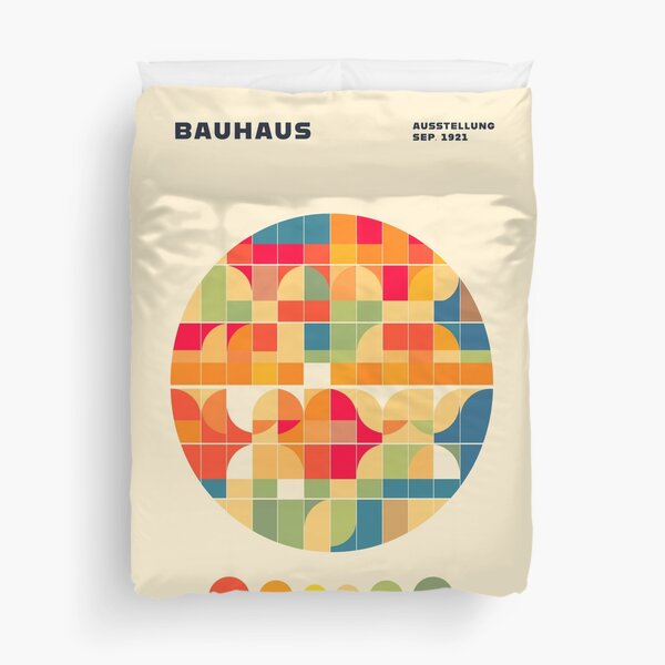Item preview, Bauhaus Circle Grid – Colorful Modern Geometric Design designed and sold by MidCenturyStore.