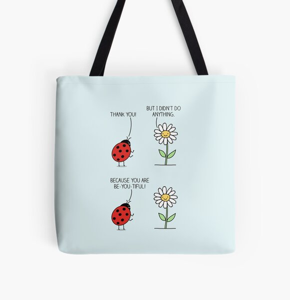 Be-you-tiful All Over Print Tote Bag