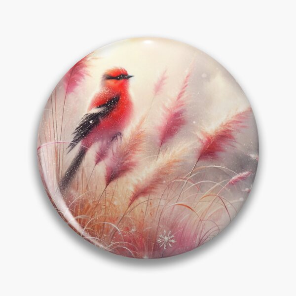 Item preview, Red Cardinal and Pink Flora designed and sold by M-Y-A-R-T-.