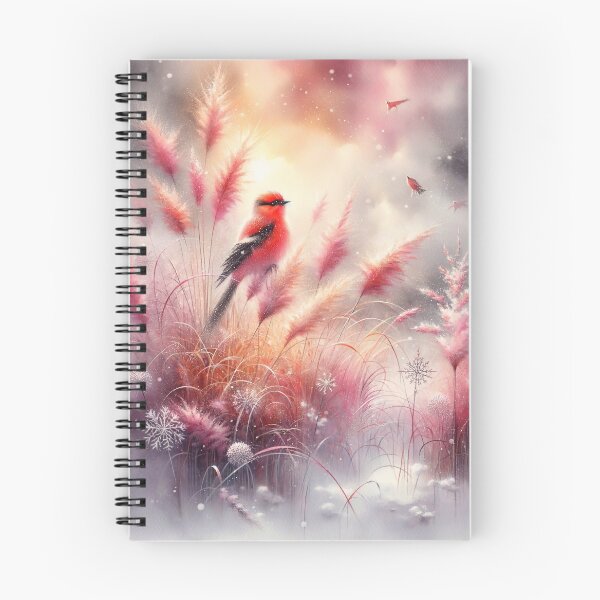 Item preview, Red Cardinal and Pink Flora designed and sold by m-y-A-I-A-R-T-.