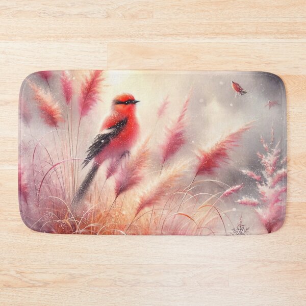 Item preview, Red Cardinal and Pink Flora designed and sold by M-Y-A-R-T-.