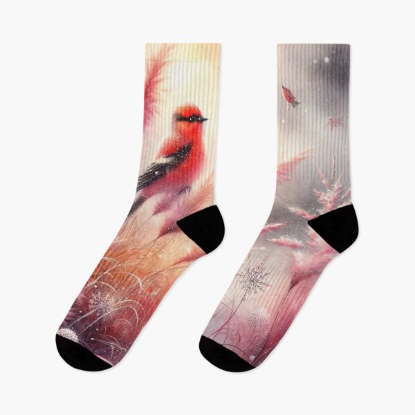 Item preview, Red Cardinal and Pink Flora designed and sold by M-Y-A-R-T-.