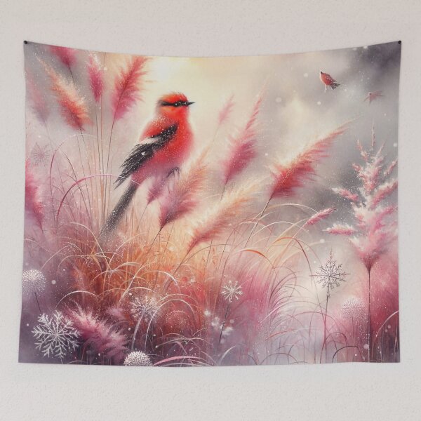 Item preview, Red Cardinal and Pink Flora designed and sold by M-Y-A-R-T-.