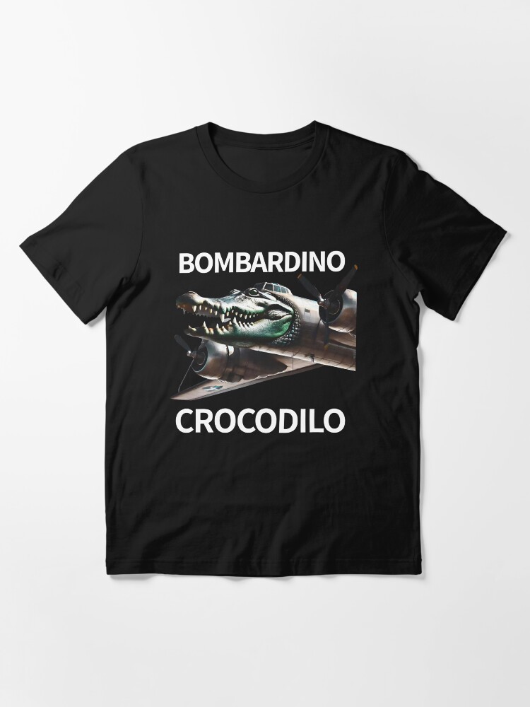 Thumbnail 3 von 7, Essential T-Shirt, Bombardino Crocodilo Bombardiro Crocodilo AI Brainrot Italienisches Meme designt und verkauft von JessicaMaxwell.