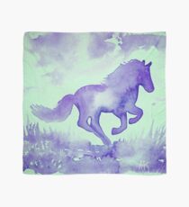 Blaues Aquarell Pferd Tuch