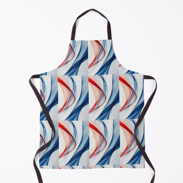Item preview, Dynamic blue and red curves dance on a white canvas designed and sold by MiraCleAI.