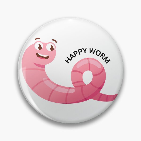Item preview, HAPPY WORM designed and sold by snapacrab.