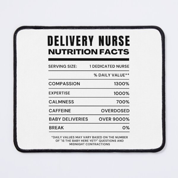 Item preview, Delivery Nurse Nutrition Facts Label - Funny Labor & Delivery Nurse Gift designed and sold by StemMerch247.