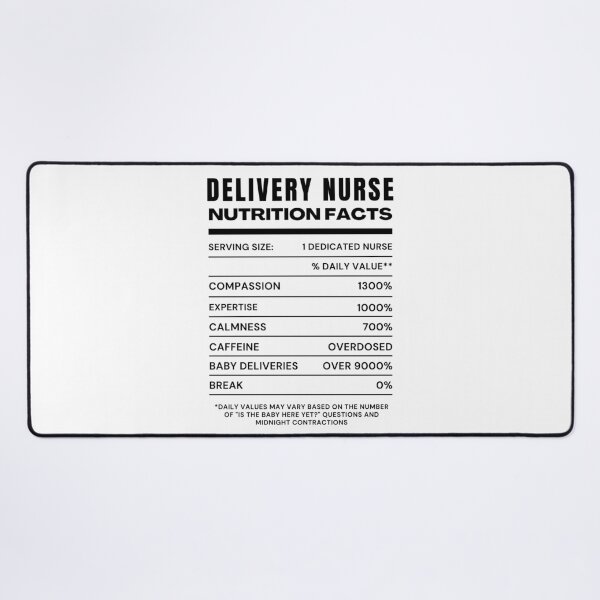 Item preview, Delivery Nurse Nutrition Facts Label - Funny Labor & Delivery Nurse Gift designed and sold by StemMerch247.