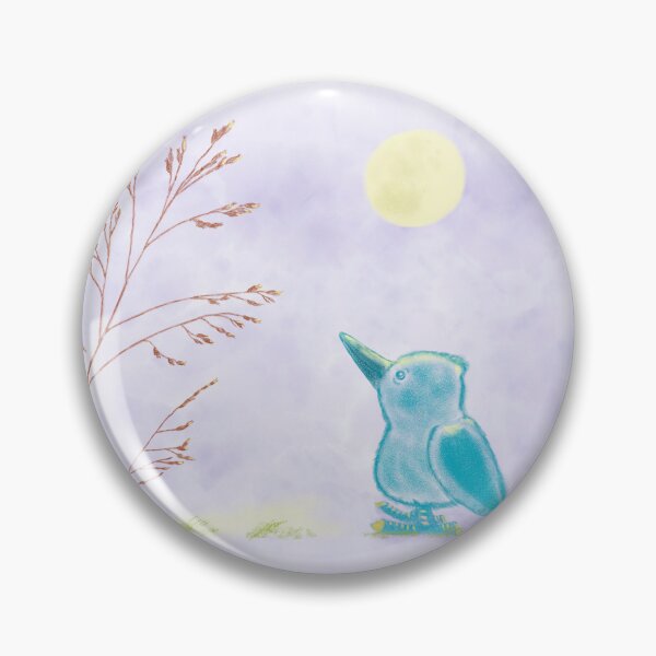Item preview, An adorable bird and a plant at night designed and sold by greenPQBstudio.
