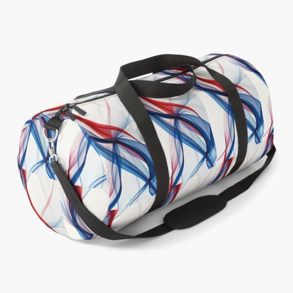 Item preview, Dynamic blue and red curves dance on a white canvas designed and sold by MiraCleAI.