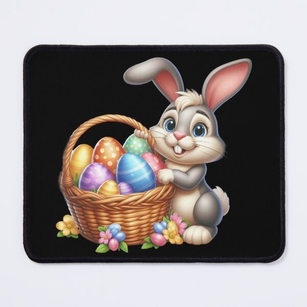 Item preview, Happy Bunny with Basket of Eggs designed and sold by bonnieleigh6902.