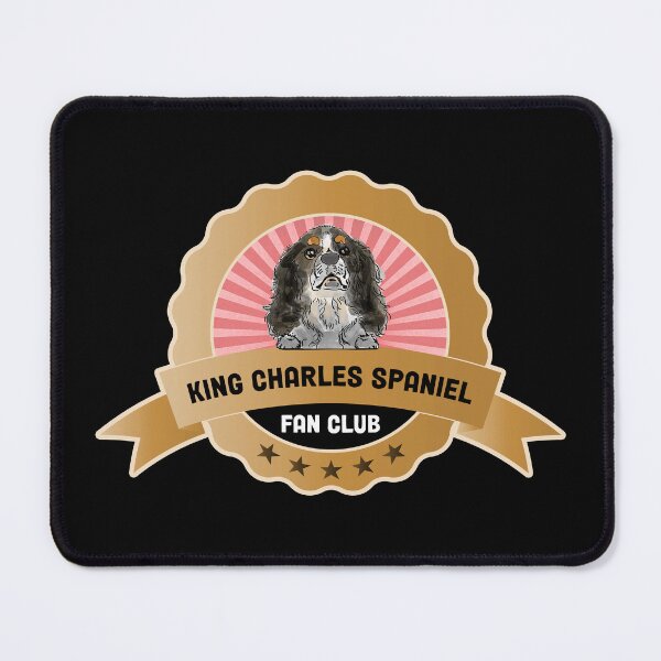 Item preview, Cavalier Fan Club Peeking King Charles Spaniel Badge Label designed and sold by eclecTEEq.