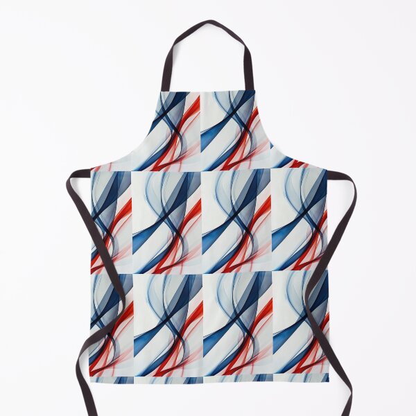 Item preview, Dynamic blue and red curves dance on a white canvas designed and sold by MiraCleAI.
