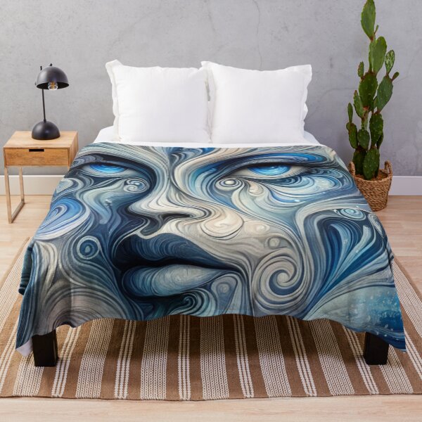 Item preview, Mystical face in blue designed and sold by Sigtrix.