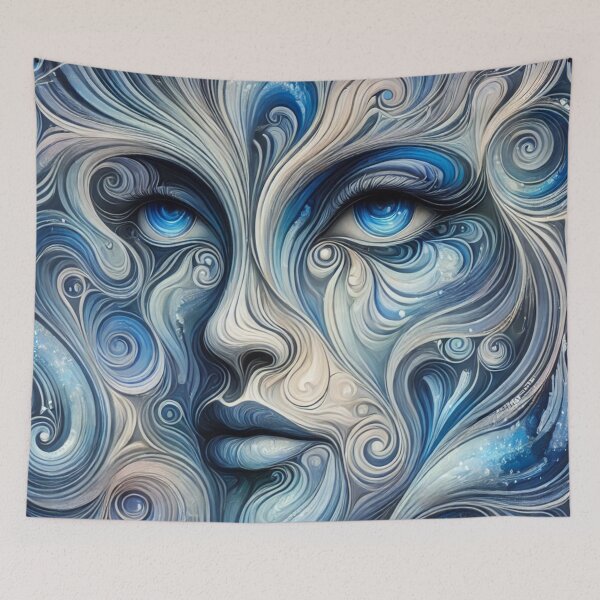 Item preview, Mystical face in blue designed and sold by Sigtrix.