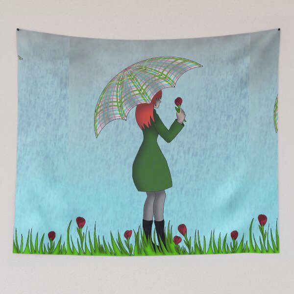 Item preview, Umbrella Flower Girl designed and sold by SarahJosArt.