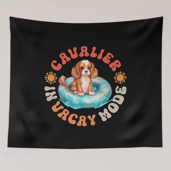 Item preview, Cavalier Holiday Vacation King Charles Spaniel With Floatie designed and sold by eclecTEEq.