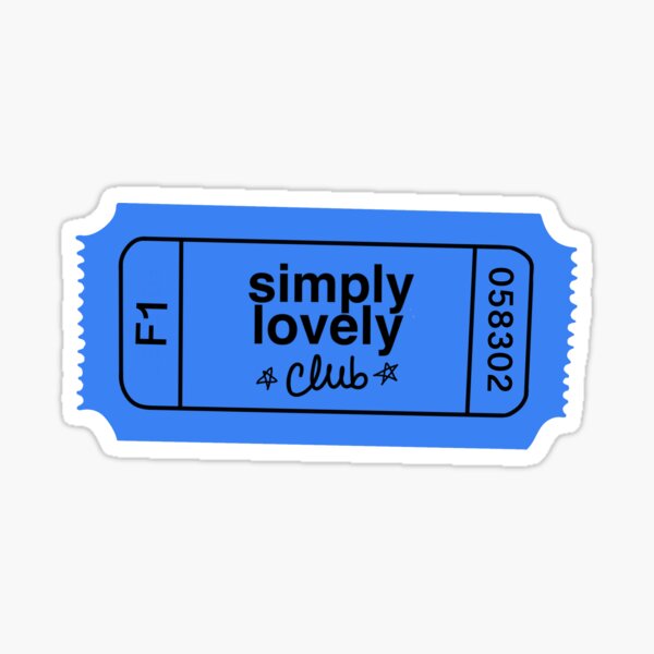 simply lovely club ticket Sticker