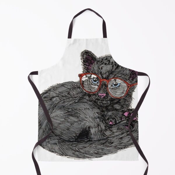 Item preview, Black Panther Cub in Glasses designed and sold by Scribbles & Doodles by Jinx.