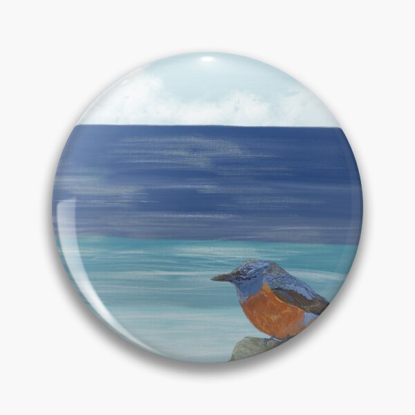 Item preview, A lovely blue bird and the beautiful ocean  designed and sold by greenPQBstudio.