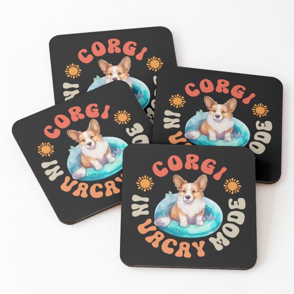 Item preview, Corgi Holiday Vacation Welsh Dog With Floatie designed and sold by eclecTEEq.