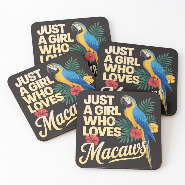 Item preview, Just a Girl Who Loves Macaws - Colorful Parrot Design designed and sold by Golden-flower22.