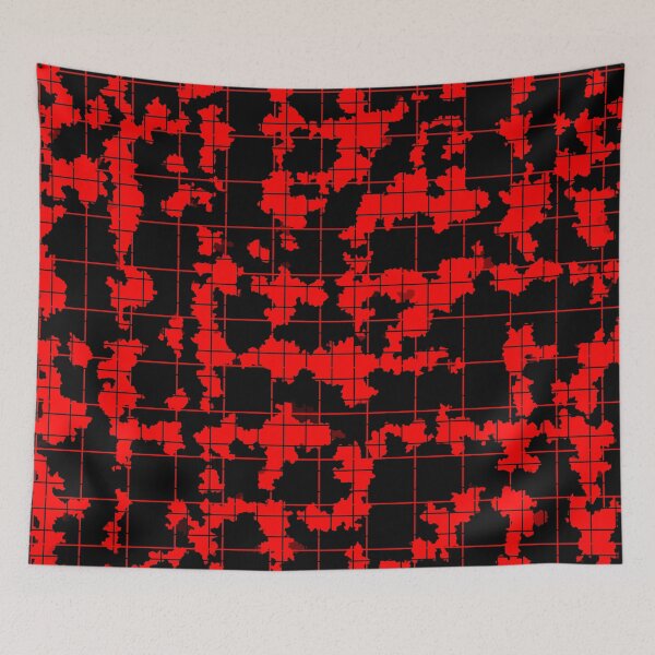 Item preview, Red Black Irregular Abstract Pattern Design  designed and sold by PatternTitan.