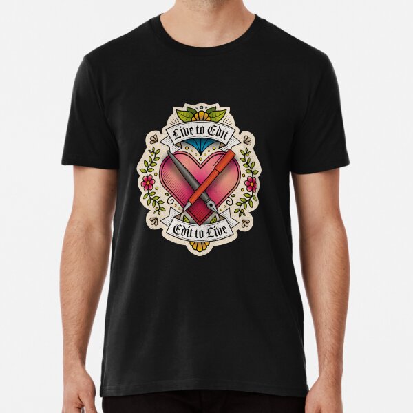 Item preview, Live to Edit, Edit to Live: Tattoo Style Art  designed and sold by Dragonfly Editorial.