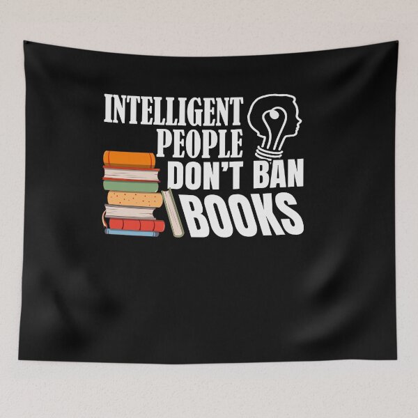 Item preview, Intelligent People Don't Ban Books Reading Bookish Librarian designed and sold by Dressed For  Duty.