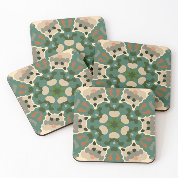 Item preview, Retro Mandala Green Brown and Orange designed and sold by WormholeOrbital.