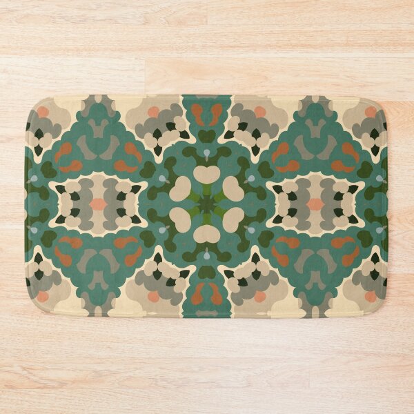 Item preview, Retro Mandala Green Brown and Orange designed and sold by WormholeOrbital.