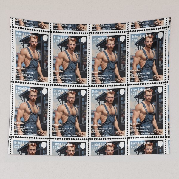 Item preview, Postage Stamp, UK London Men-Art Exposition £2.80 designed and sold by Museum Of Non-Existing Art.
