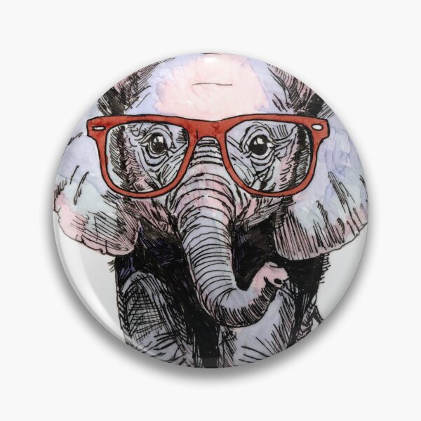 Item preview, Baby Elephant in Glasses designed and sold by Scribbles & Doodles by Jinx.