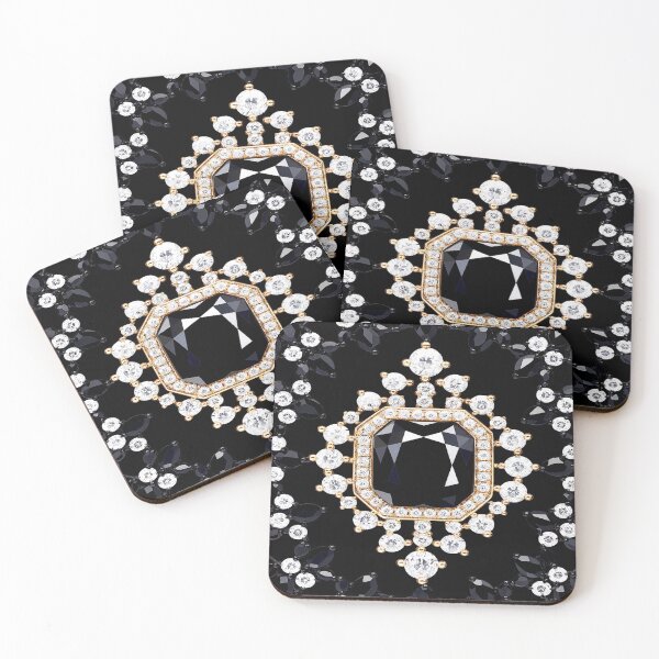 Item preview, Opulent Black Gemstone and Diamond Necklace designed and sold by Exodoi.