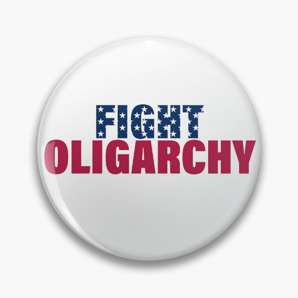 Item preview, Text "Fight Oligarchy" in the colors of the American Flag designed and sold by GuerillaDesign.