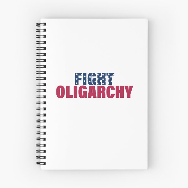 Item preview, Text "Fight Oligarchy" in the colors of the American Flag designed and sold by GuerillaDesign.