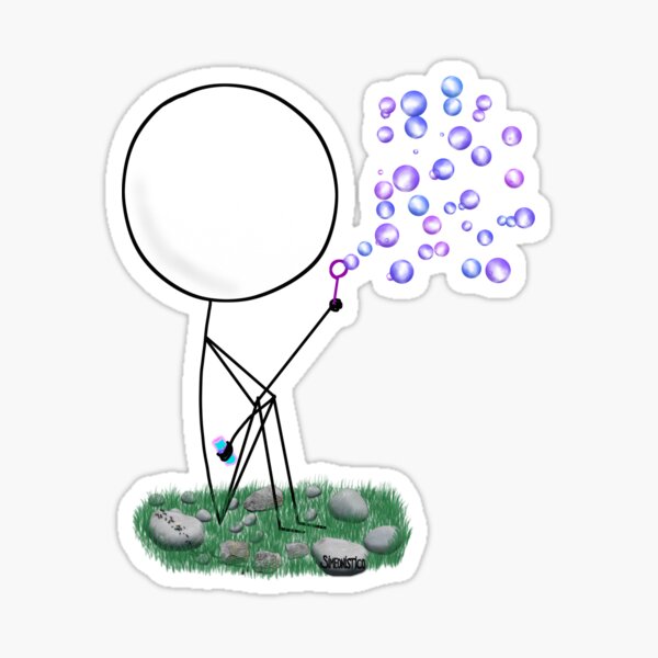 Blowing bubbles Pegatina