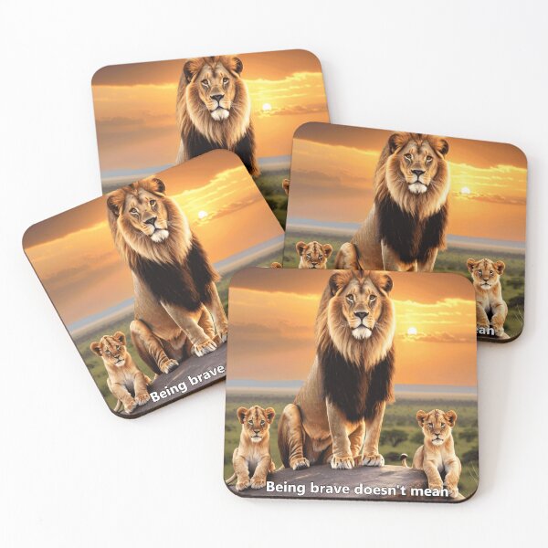 Item preview, Mufasa quote from The Lion King - "Being brave doesn't mean you have to go looking for trouble" - High Quality PNG designed and sold by EdicionesJML.