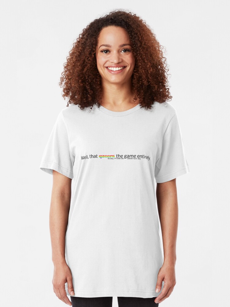 Alternate view of Queers the Game Slim Fit T-Shirt