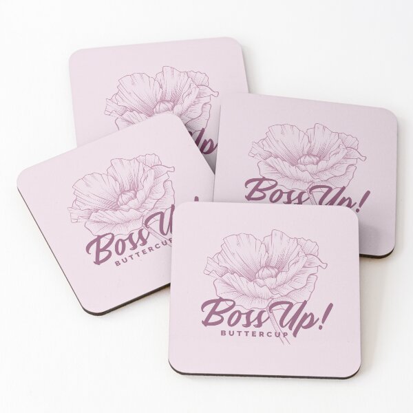 Item preview, BossUp! Buttercup Pink Flower Girl Positive Motivation designed and sold by KZbubble.