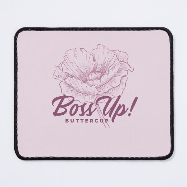 Item preview, BossUp! Buttercup Pink Flower Girl Positive Motivation designed and sold by KZbubble.