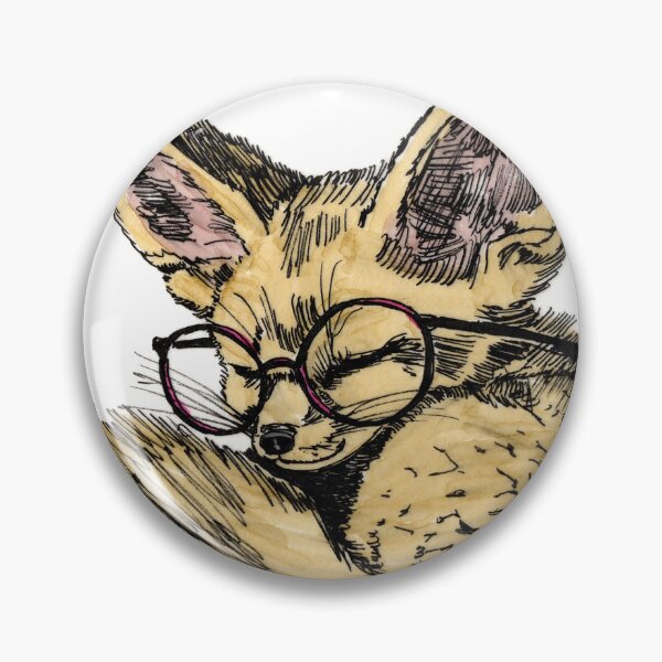 Item preview, Fennec Fox in Glasses designed and sold by Scribbles & Doodles by Jinx.