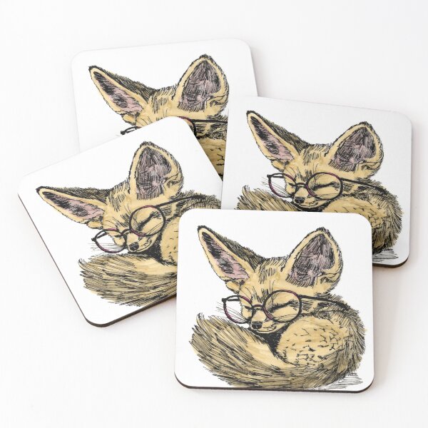 Item preview, Fennec Fox in Glasses designed and sold by Scribbles & Doodles by Jinx.