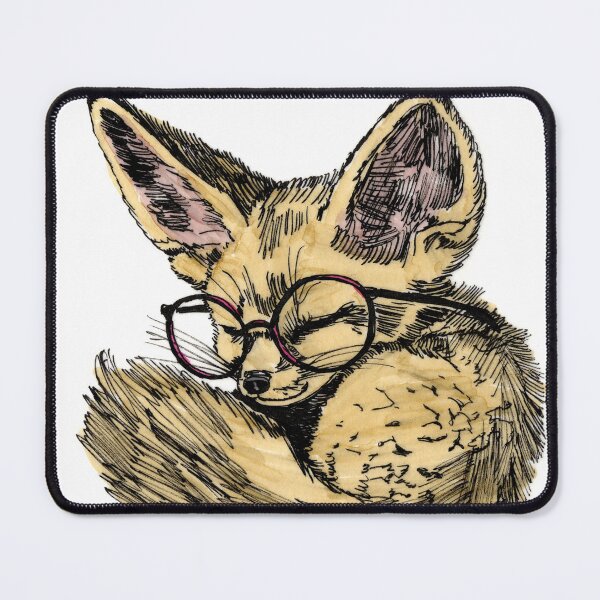 Item preview, Fennec Fox in Glasses designed and sold by Scribbles & Doodles by Jinx.