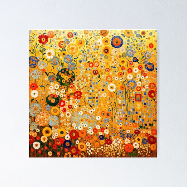 Item preview, Gustav Klimt Flowers designed and sold by maniacfitness.